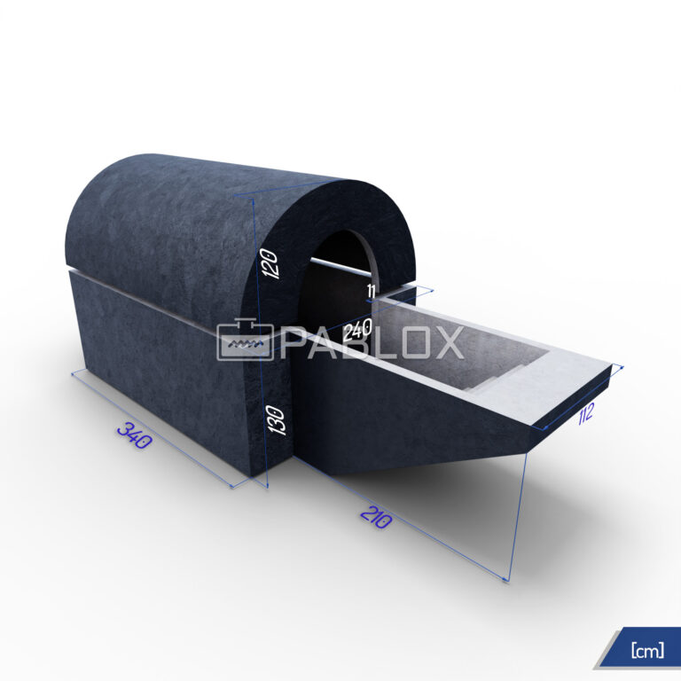 Betonový sklep s klenbou 340 × 240 × 250 s monolitickými schody