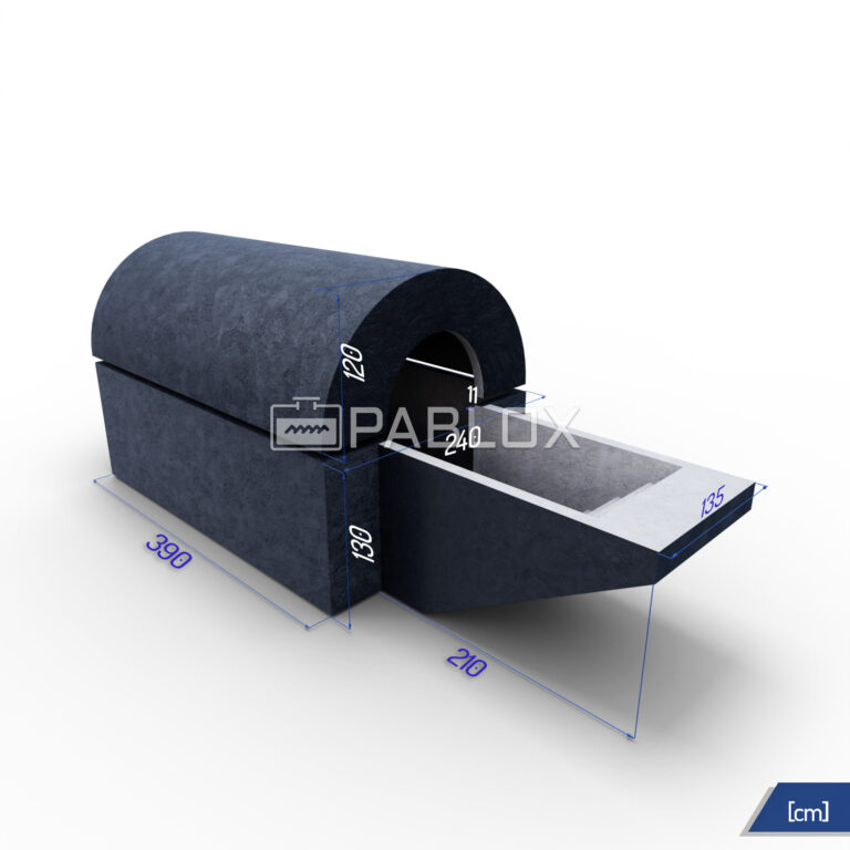 Betonový sklep s klenbou 390 × 240 × 250 s monolitickými schody