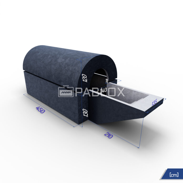 Betonový sklep s klenbou 450 × 240 × 250 s monolitickými schody