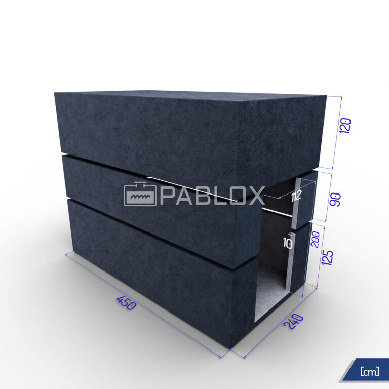 Modulární betonový sklep 450 × 240 × 335 - boční vstup